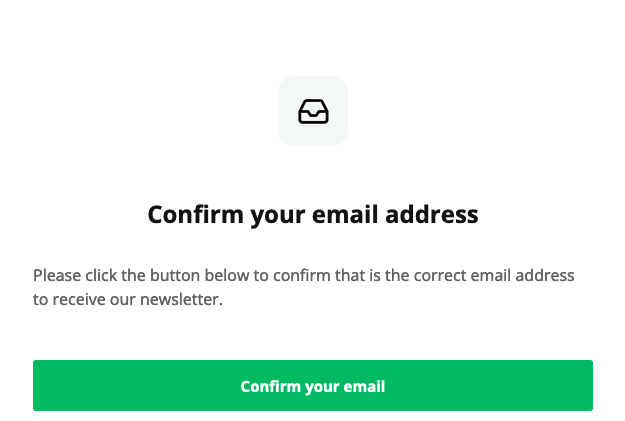 Double Opt In Confirmation Email